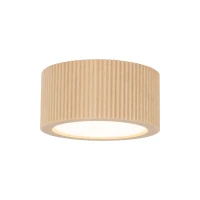 Ceiling light GX53 – cylindrical, beech wood, grooved body - Image 4