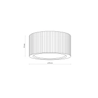 Ceiling light GX53 – cylindrical, beech wood, grooved body - Image 6