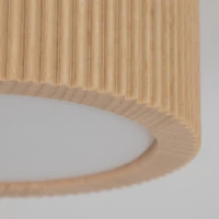 Ceiling light GX53 – cylindrical, beech wood, grooved body - Image 2
