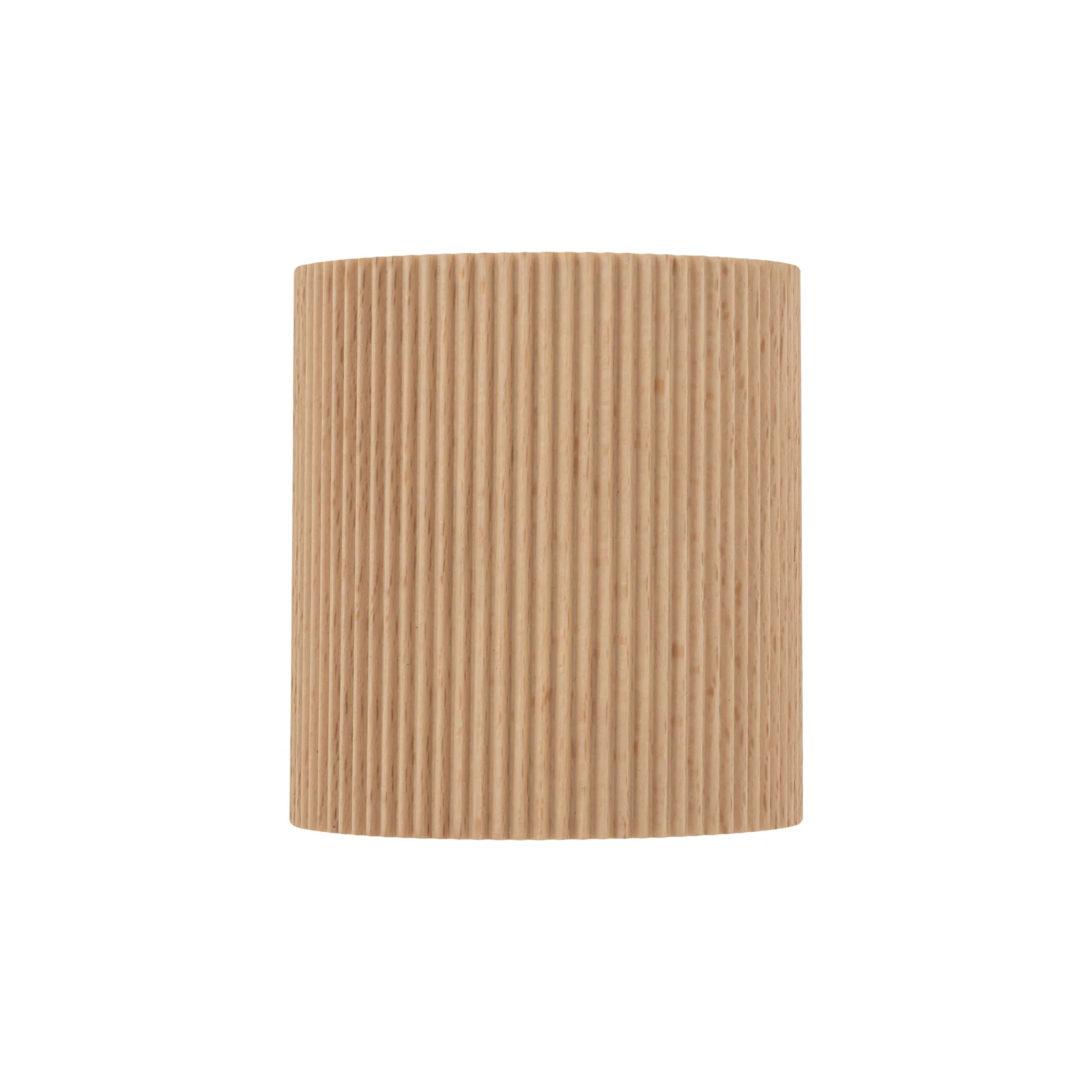 GU10 wall light – ribbed wood cylinder, black bracket