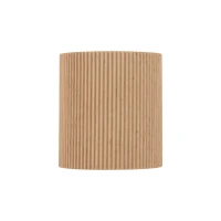 GU10 wall light – ribbed wood cylinder, black bracket - Image 9
