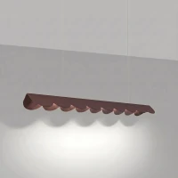 Pendant lamp 12W – scalloped linear, brown, CRI98 - Image 4