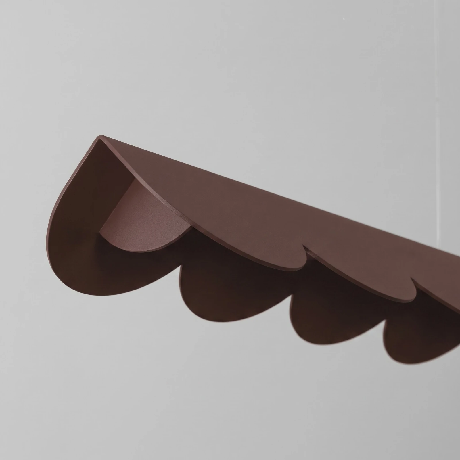 Pendant lamp 12W – scalloped linear, brown, CRI98
