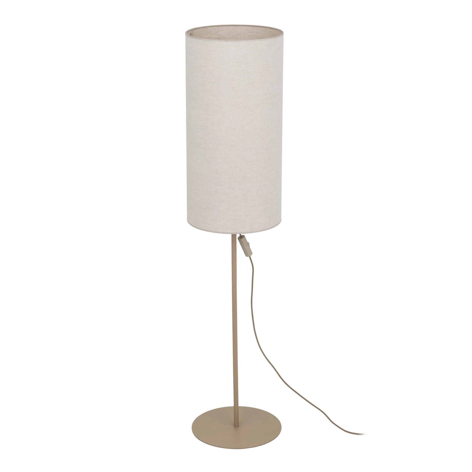 E27 floor lamp – fabric shade, sandy beige finish