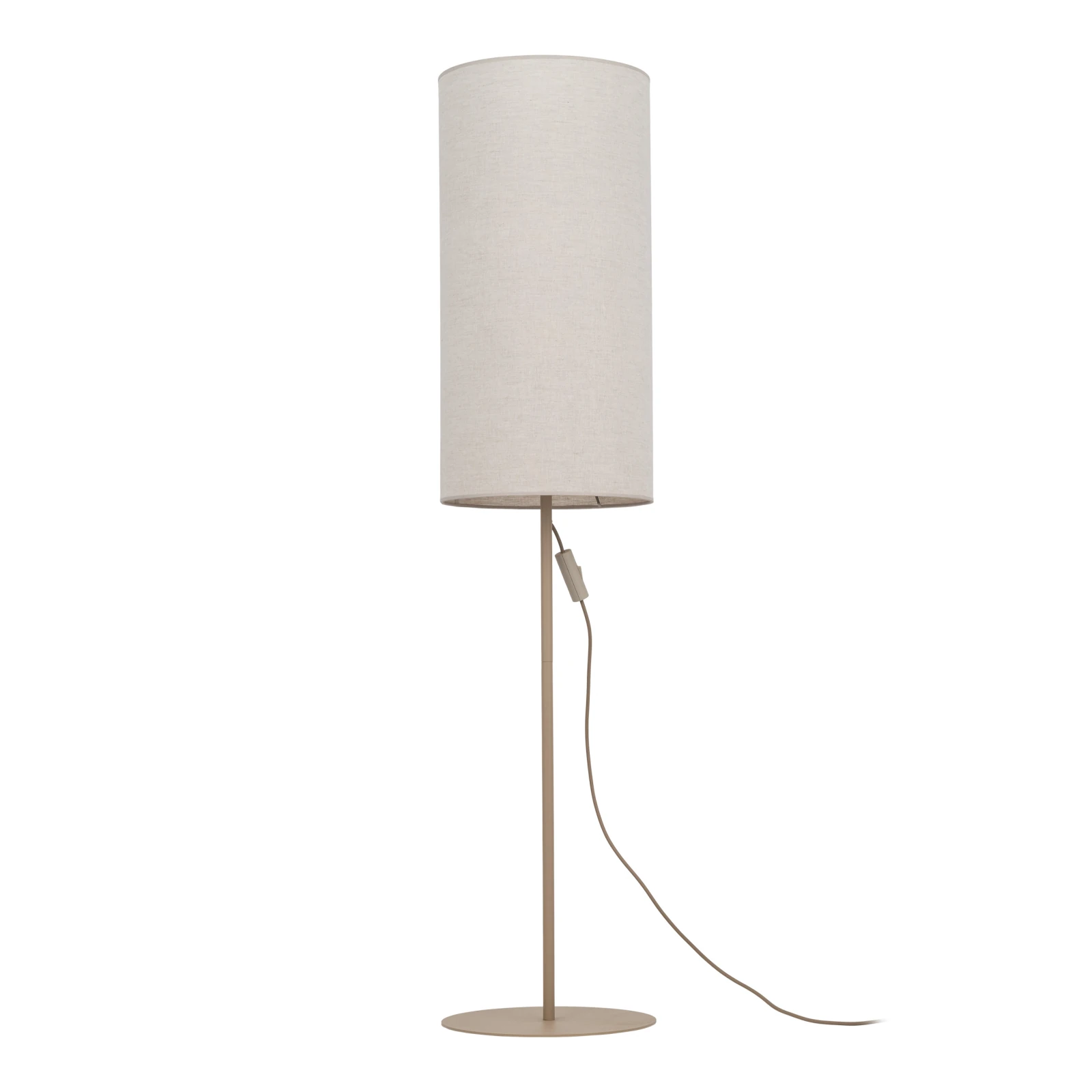 E27 floor lamp – fabric shade, sandy beige finish