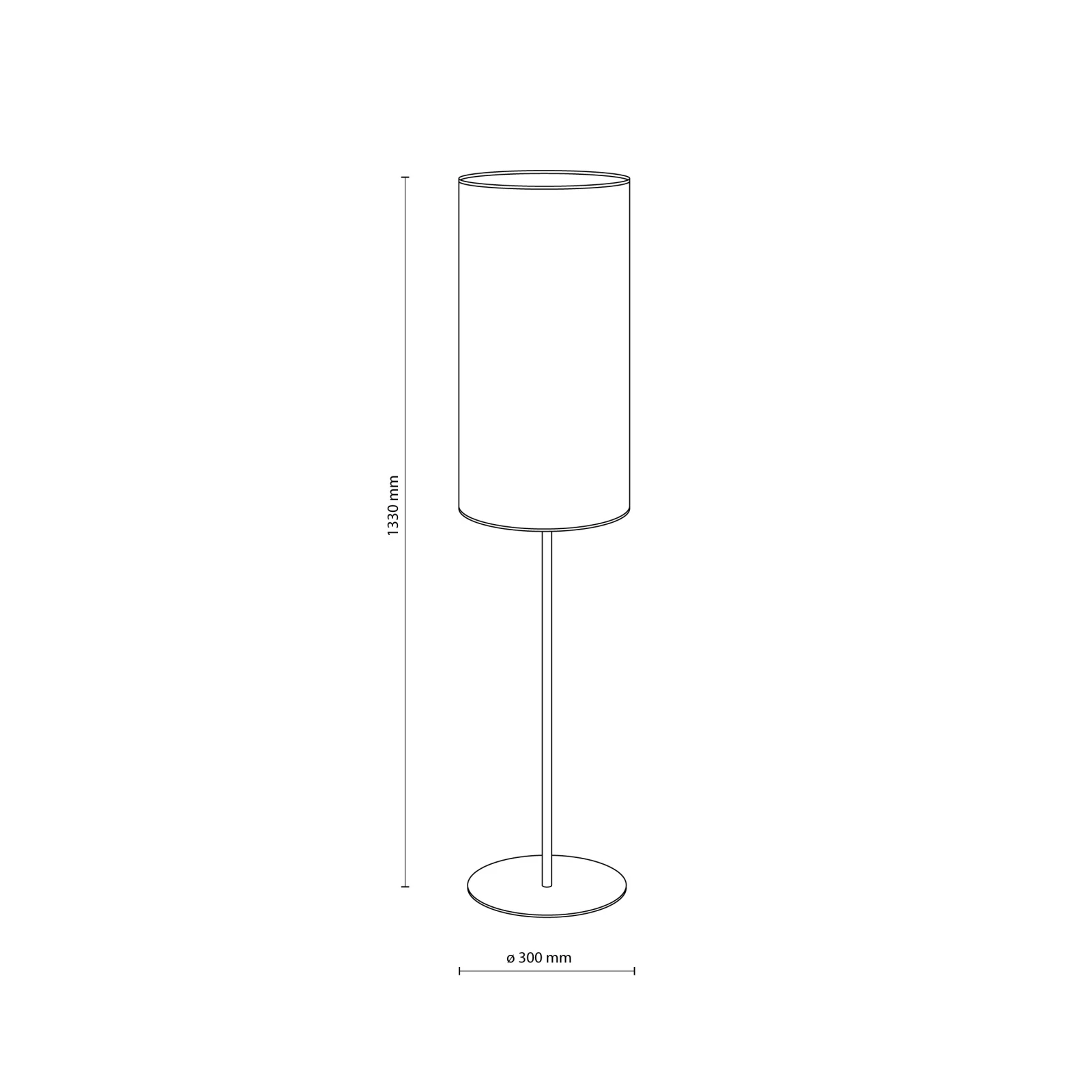 E27 floor lamp – fabric shade, sandy beige finish