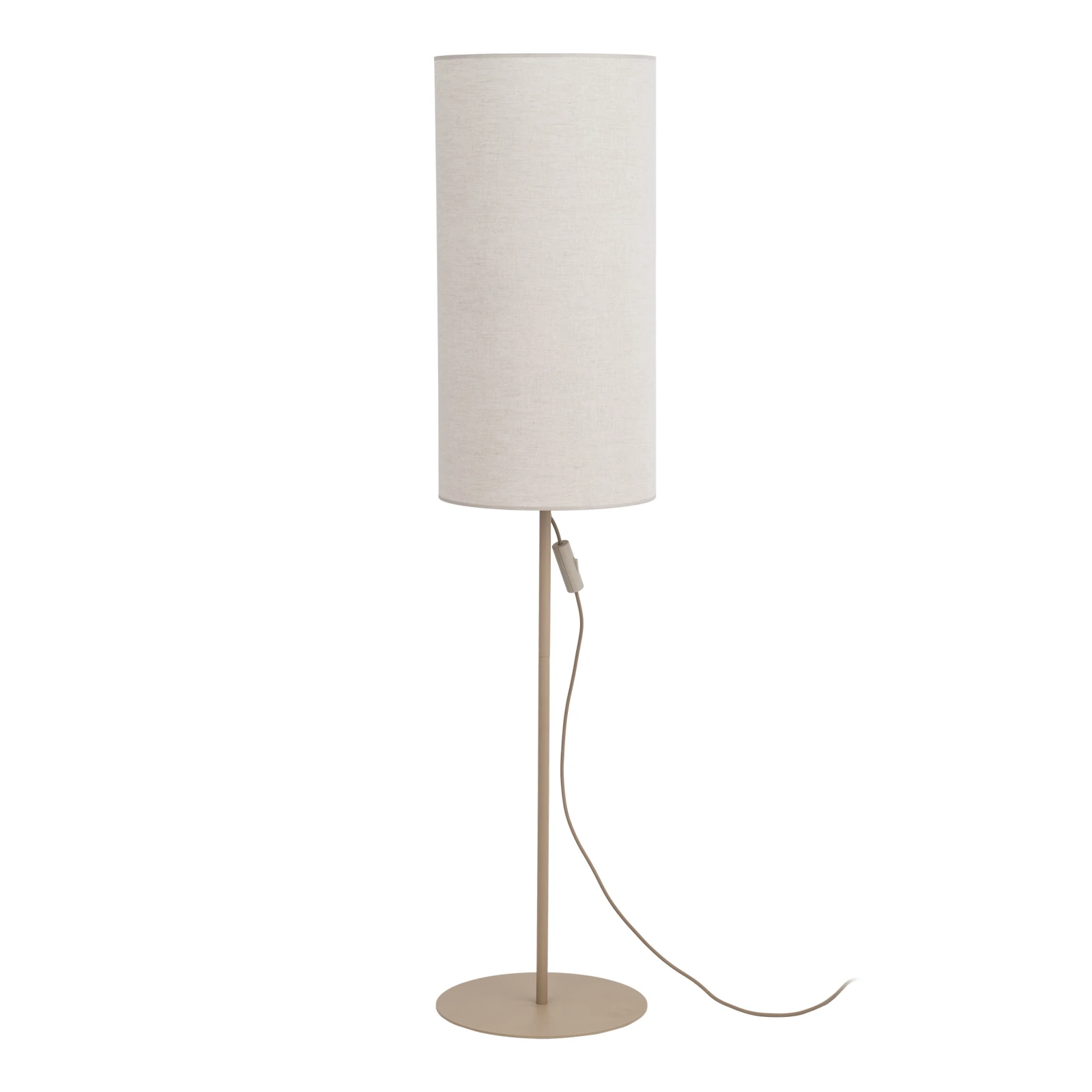 E27 floor lamp – fabric shade, sandy beige finish