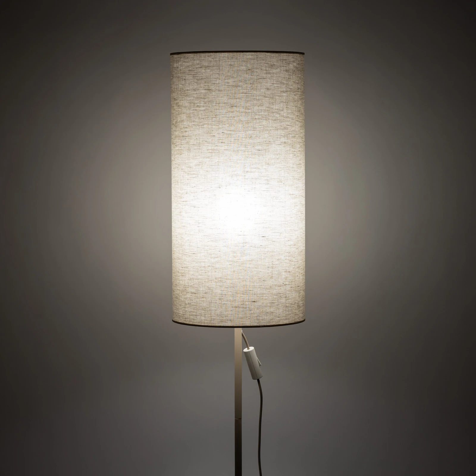 E27 floor lamp – fabric shade, sandy beige finish
