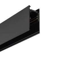 Magnetic track rail 200 cm – surface, black, 48 V - Image 1