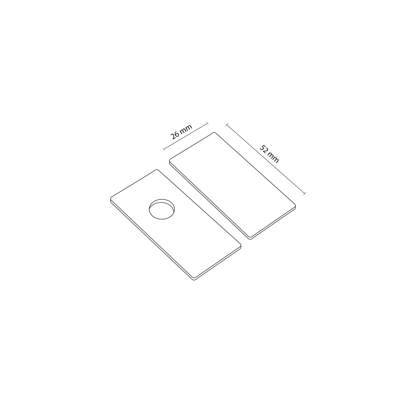MAGNETIC EASY track end cap – white, aluminium finish