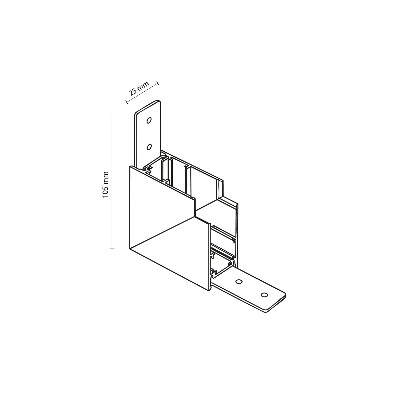 Magnetic track connector – black, recessed and surface system