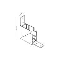 Magnetic track connector – black, recessed and surface system - Image 2