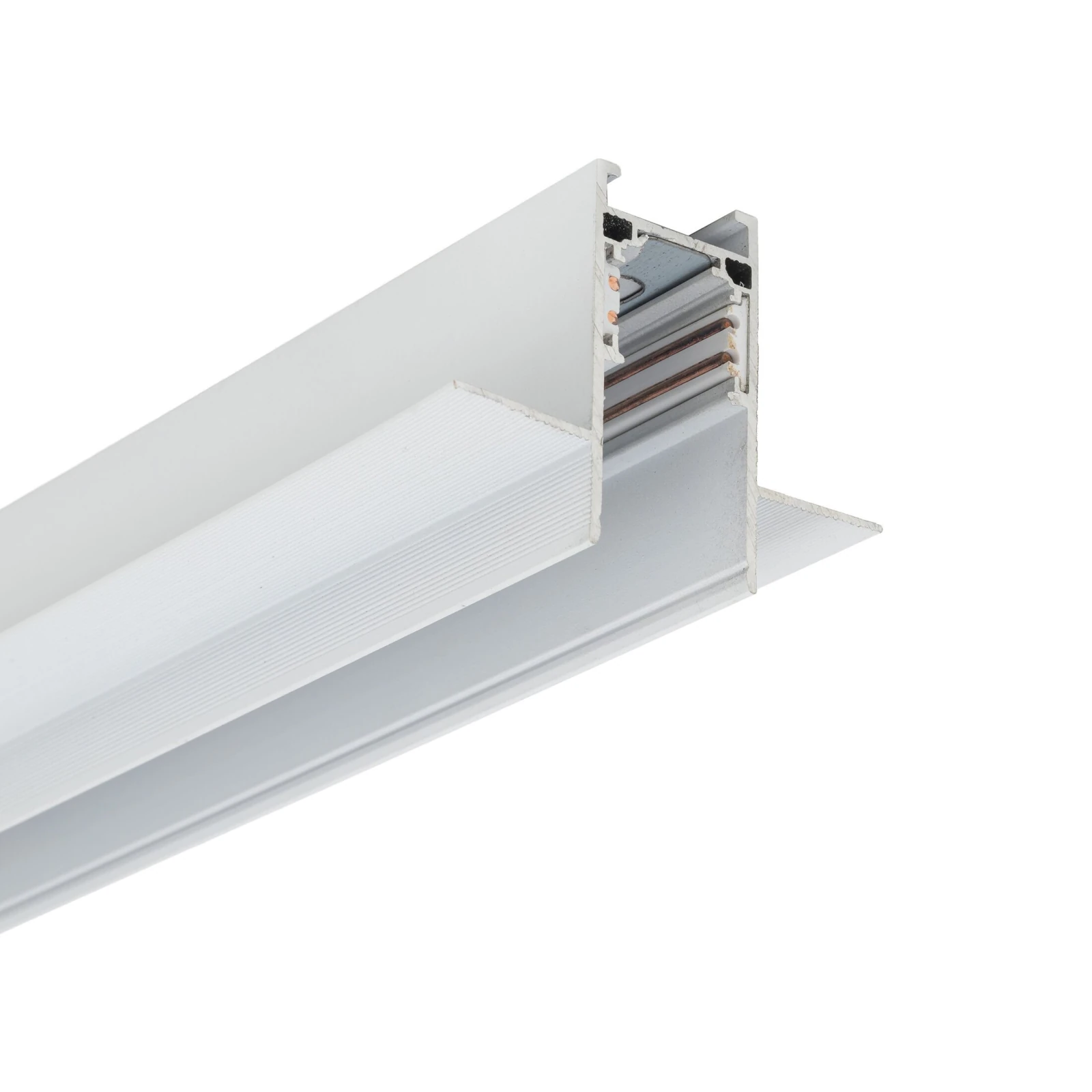 Recessed magnetic track 200 cm – white, 48VDC system