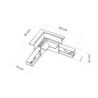 MAGNETIC EASY L+ Flex connector, white, for recessed track - Image 2