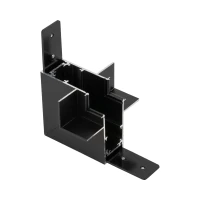 MAGNETIC EASY internal corner connector, black, recessed track