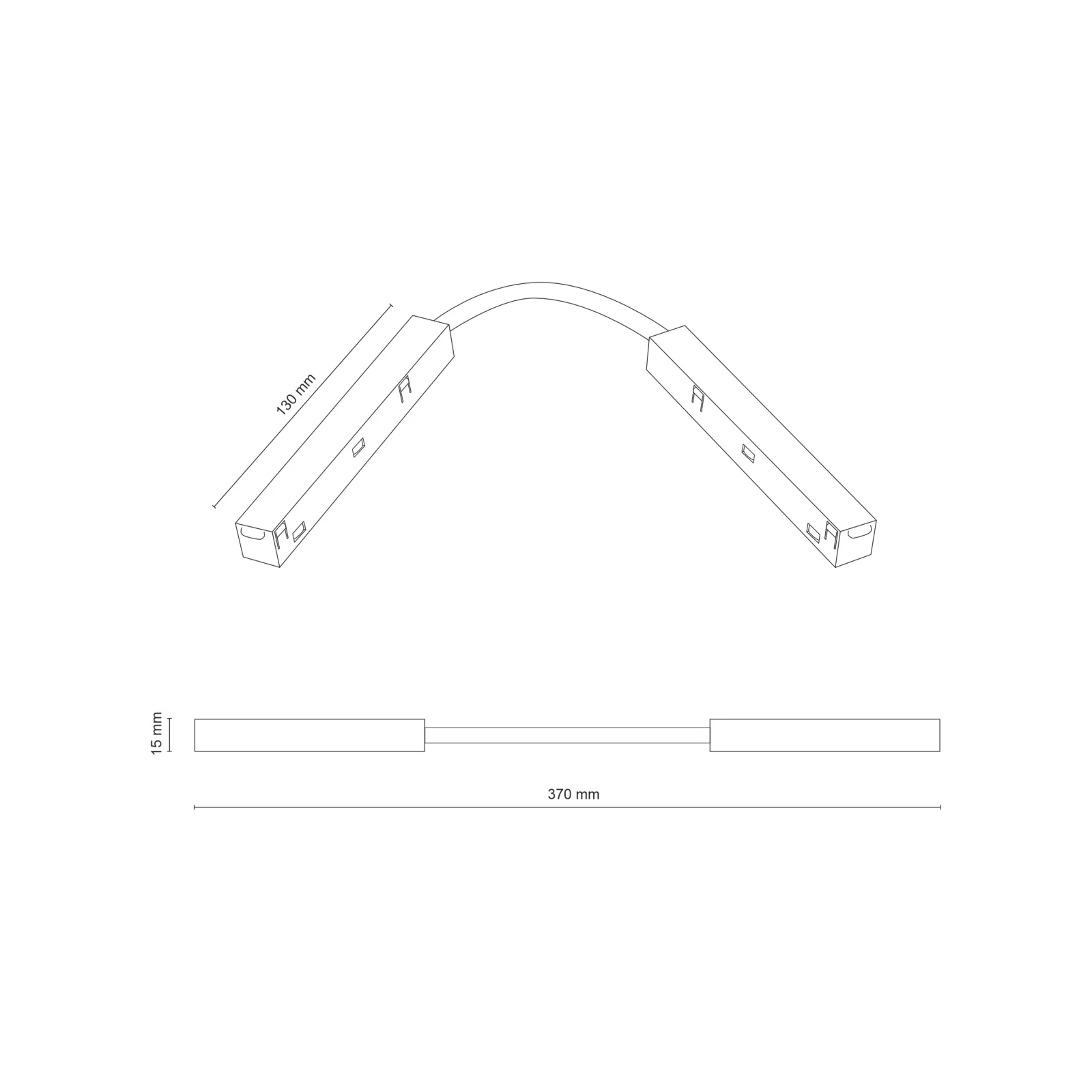 MAGNETIC EASY flexible connector, white, for magnetic track
