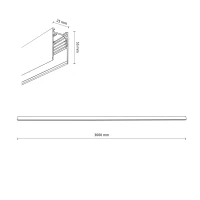 MAGNETIC EASY track rail 300 cm – surface-mounted, black, aluminium - Image 3