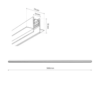 MAGNETIC EASY track 300 cm – recessed, white, 48 V DC - Image 3