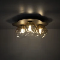 Ceiling light 3xG9 – LAVA, brown, glass shades - Image 1
