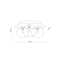 Ceiling light 3xG9 – LAVA, brown, glass shades - Image 8