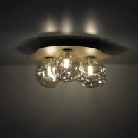 Ceiling light 3xG9 – LAVA, beige brown glass shades - Image 1