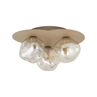 Ceiling light 3xG9 – LAVA, beige brown glass shades - Image 2