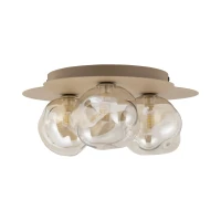 Ceiling light 3xG9 – LAVA, beige brown glass shades - Image 4