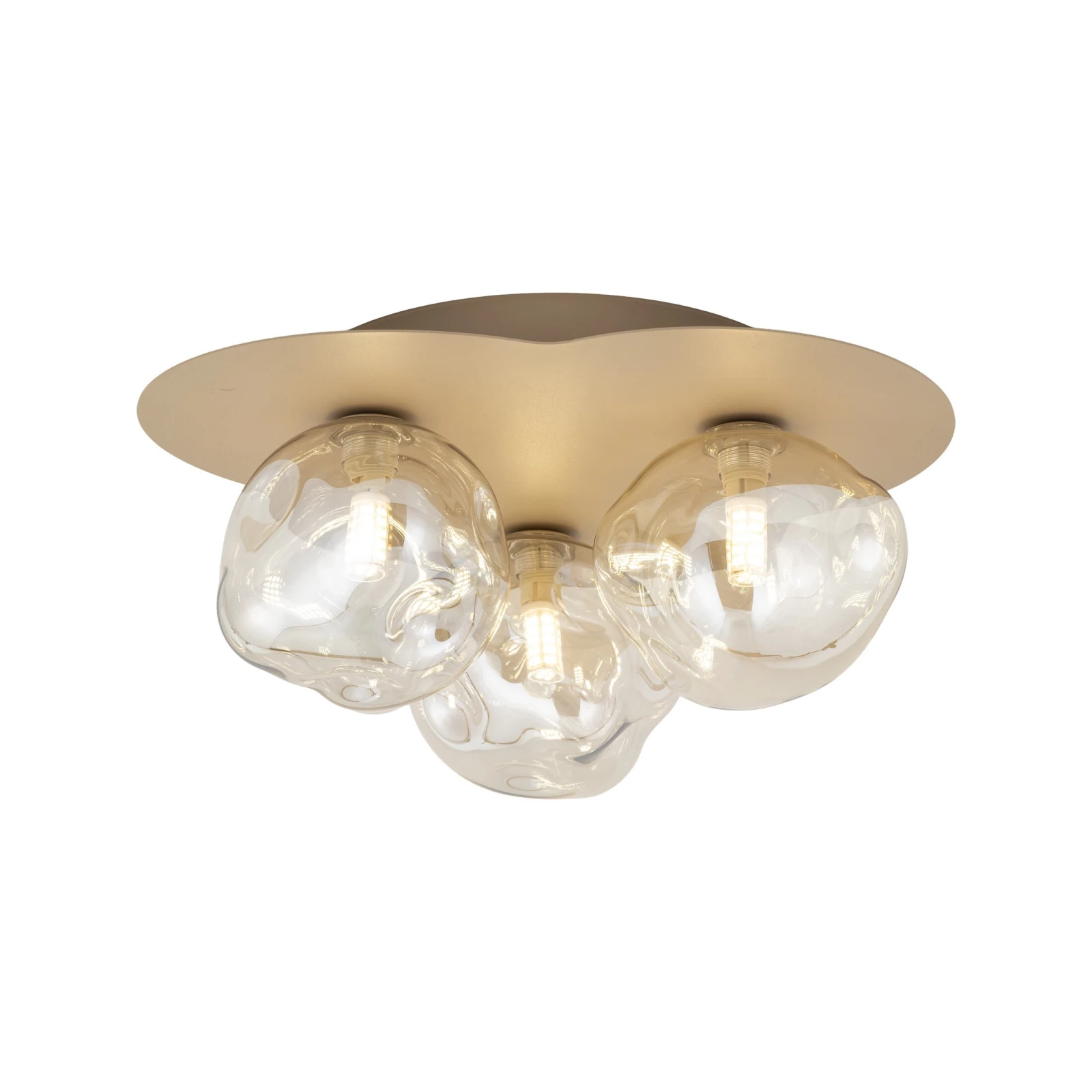 Ceiling light 3xG9 – LAVA, beige brown glass shades