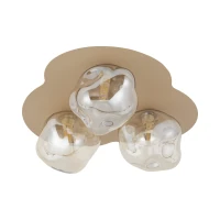 Ceiling light 3xG9 – LAVA, beige brown glass shades - Image 6