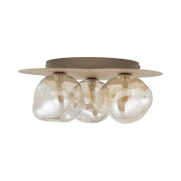 Ceiling light 3xG9 – LAVA, beige brown glass shades - Image 9