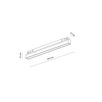 Magnetic track LED light 12W – linear, black, CCT - Image 7
