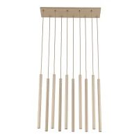 Pendant light 10xG9 – linear, champagne, ribbed - Image 12