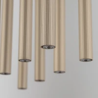 Pendant light 10xG9 – linear, champagne, ribbed - Image 6