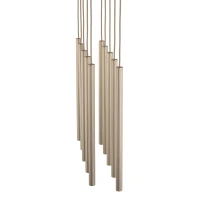 Pendant light 10xG9 – linear, champagne, ribbed - Image 8