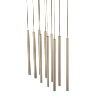 Pendant light 10xG9 – linear, champagne, ribbed - Image 9