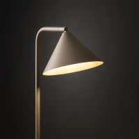 Floor lamp 1xE14 – conical, beige, with switch - Image 2
