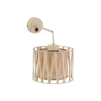Wall light 1xE27 – cylindrical, beige, with switch - Image 3