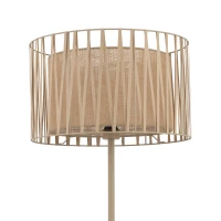 Floor lamp 1xE27 – cylindrical, beige, warm jute-lined shade - Image 5