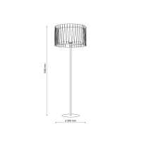 Floor lamp 1xE27 – cylindrical, beige, warm jute-lined shade - Image 8