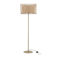 Floor lamp 1xE27 – cylindrical, beige, warm jute-lined shade - Image 9