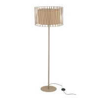 Floor lamp 1xE27 – cylindrical, beige, warm jute-lined shade - Image 2