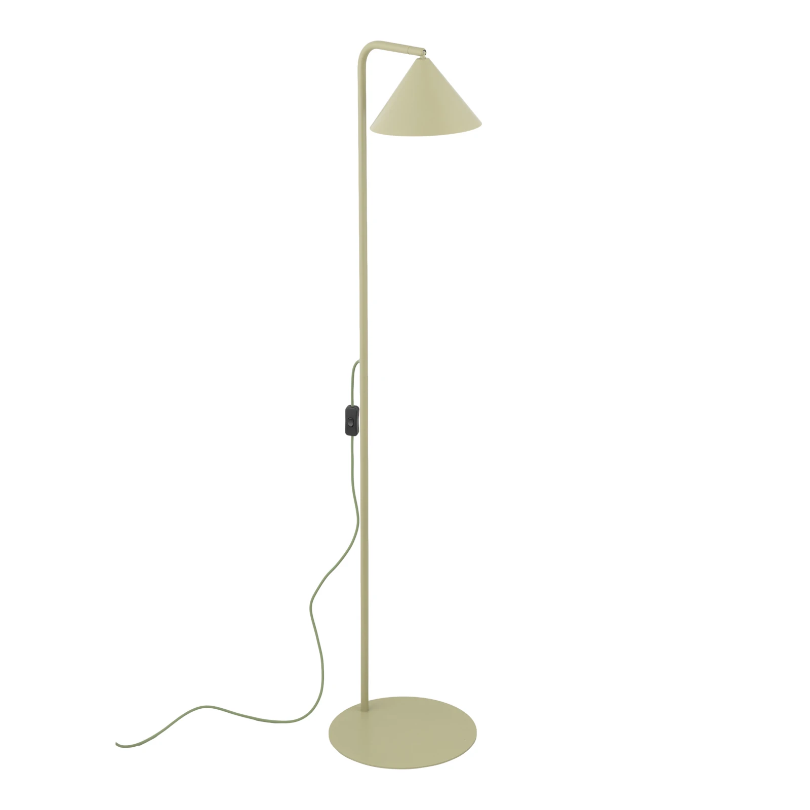 Floor lamp 1xE14 – conical, pistachio green, modern accent
