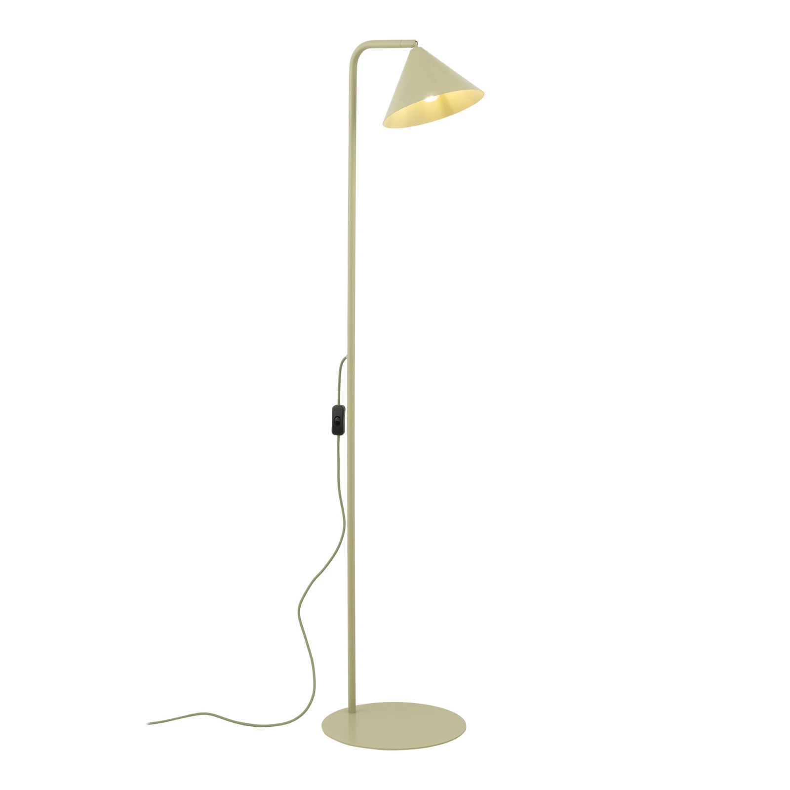 Floor lamp 1xE14 – conical, pistachio green, modern accent