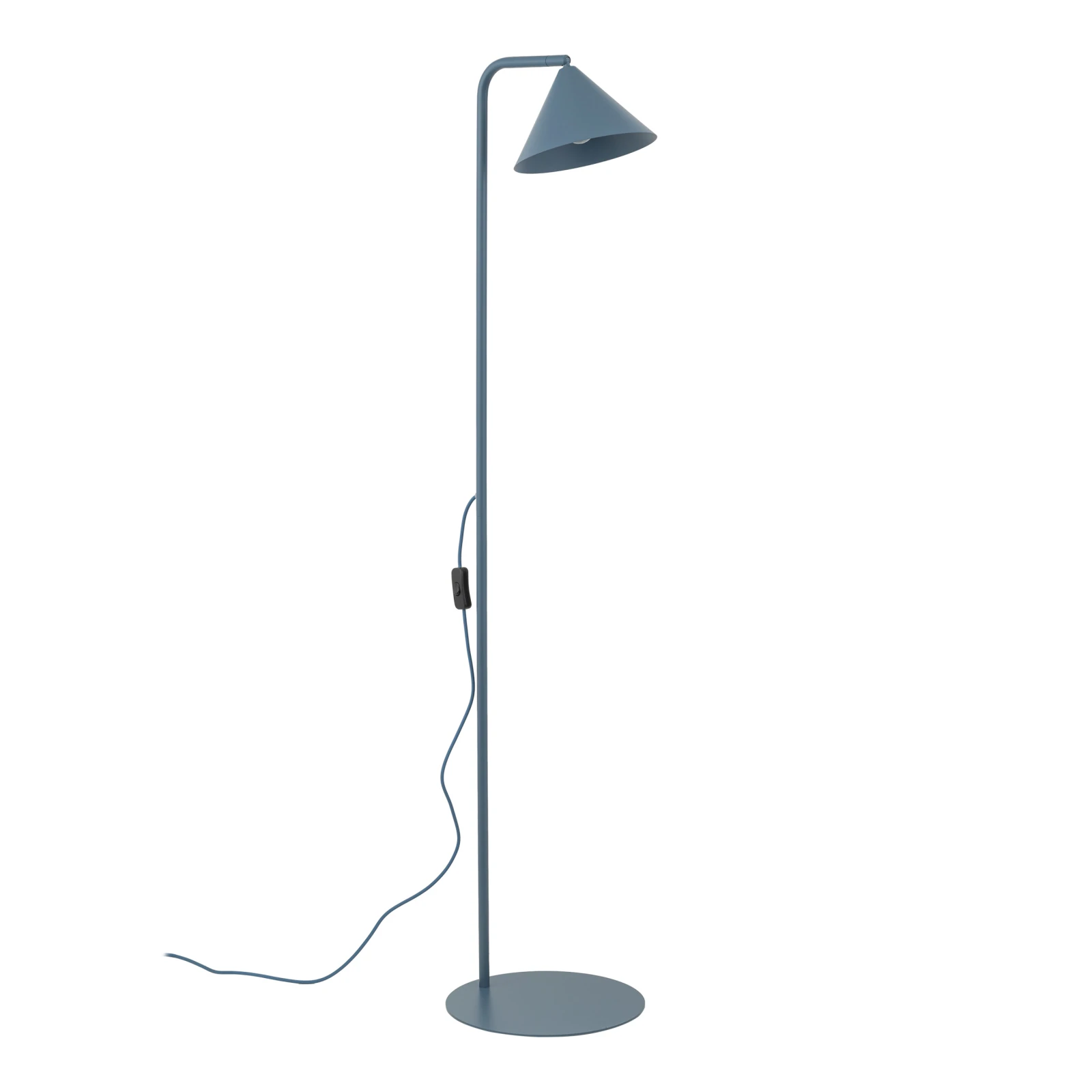 CONO 10 W floor lamp – conical shade, blue, E14 socket