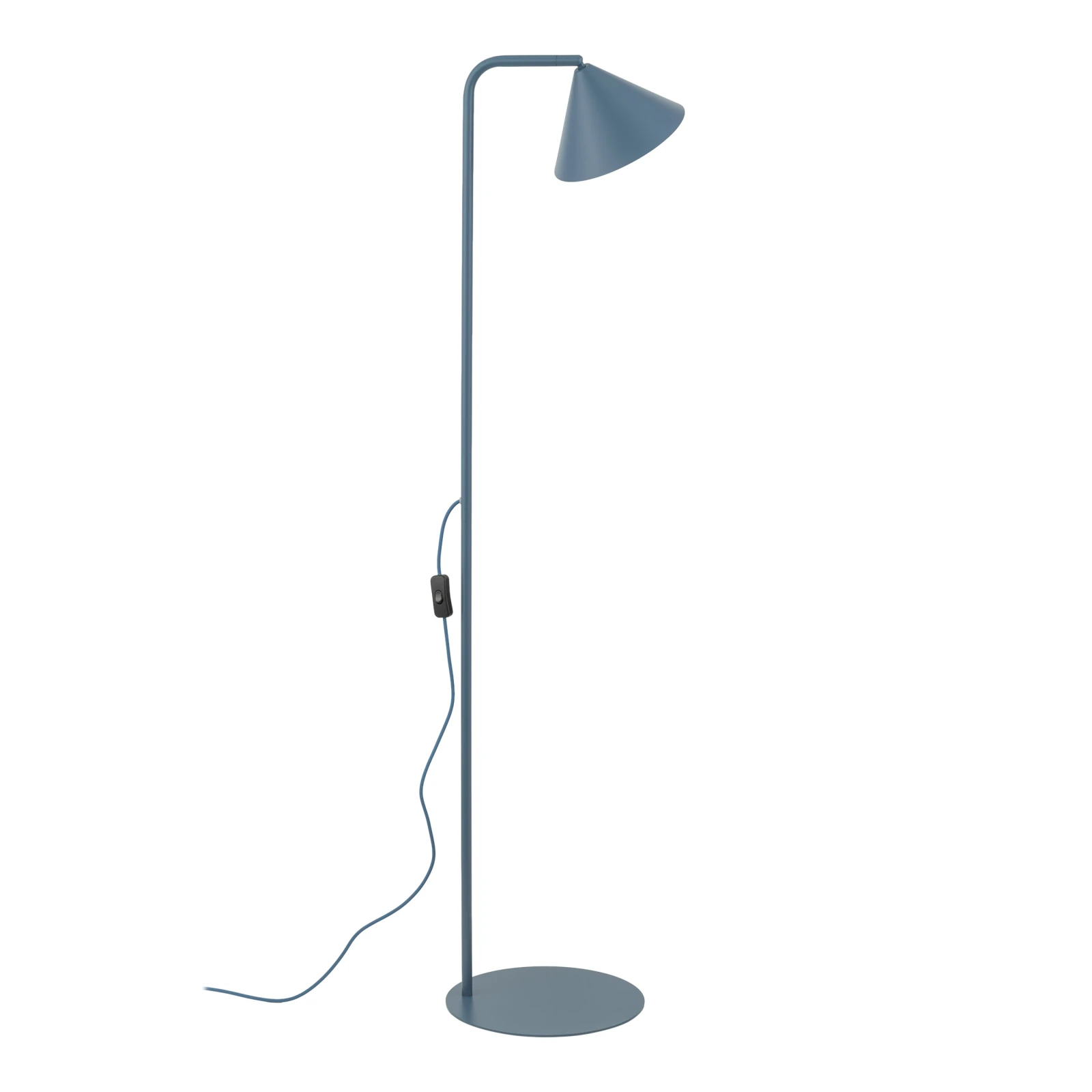 CONO 10 W floor lamp – conical shade, blue, E14 socket