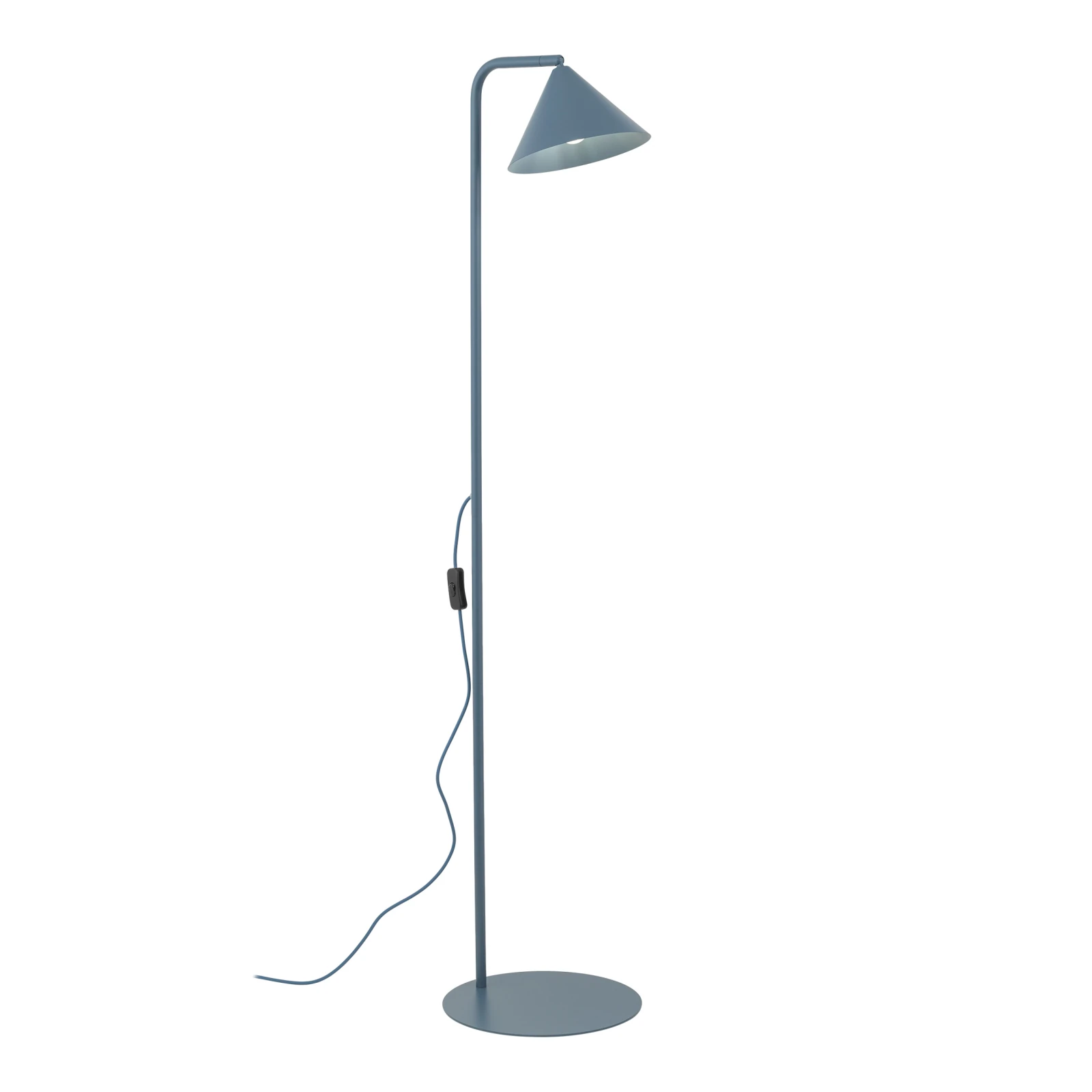 CONO 10 W floor lamp – conical shade, blue, E14 socket