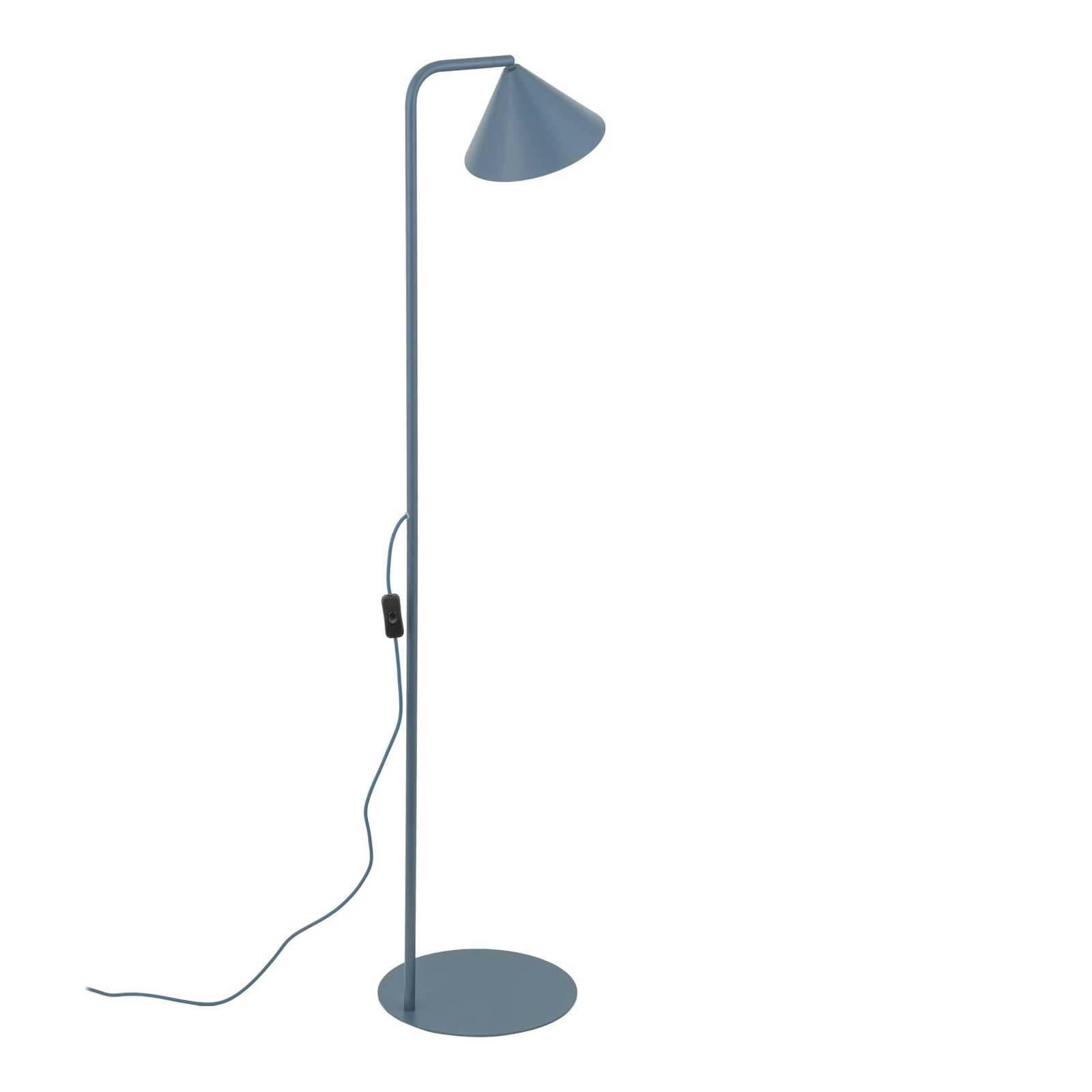 CONO 10 W floor lamp – conical shade, blue, E14 socket