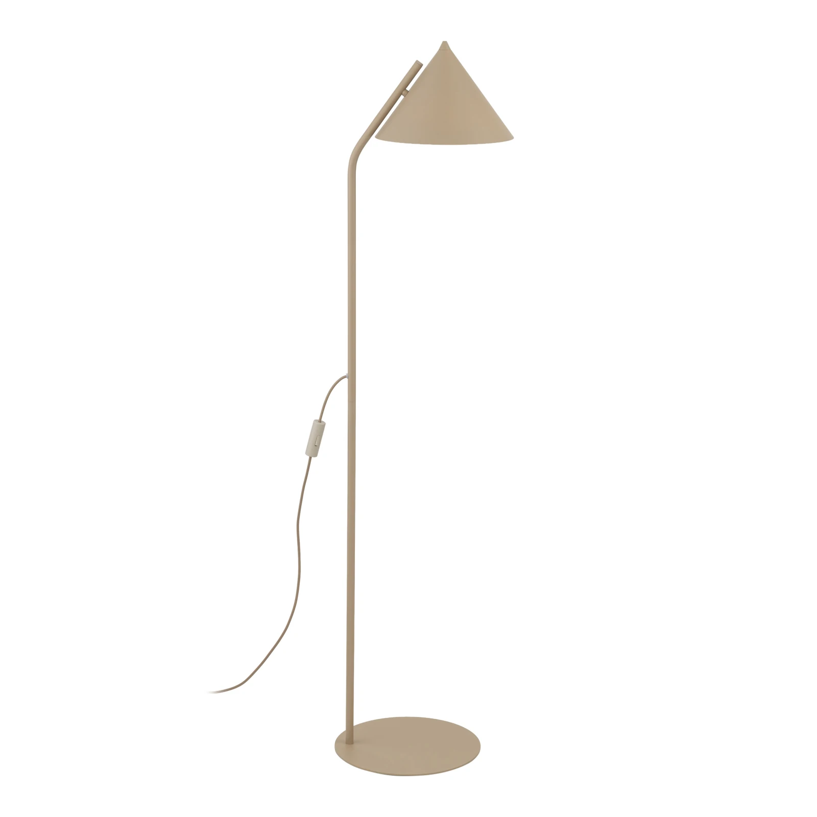 CONO 10 W floor lamp – conical shade, beige, E27 socket