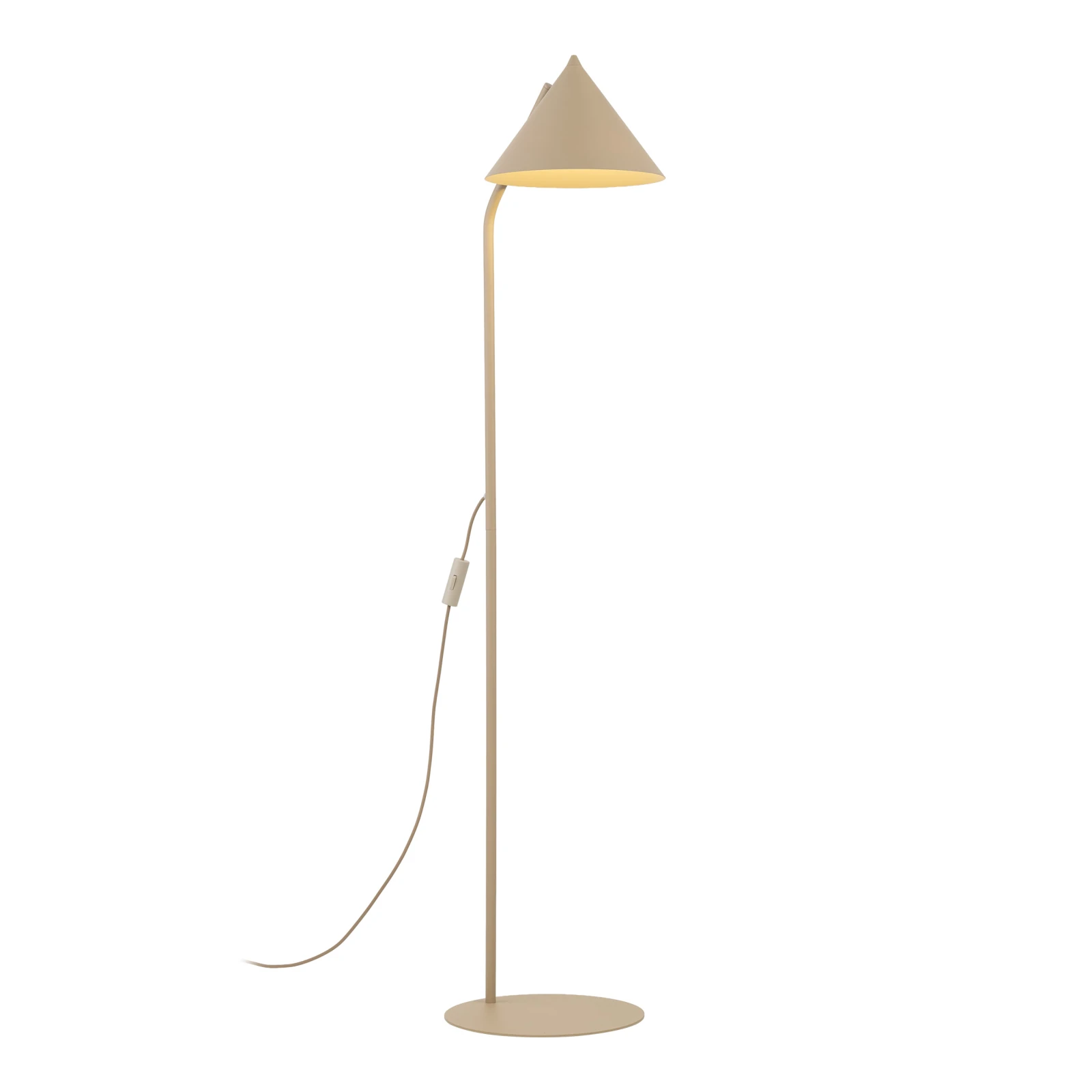 CONO 10 W floor lamp – conical shade, beige, E27 socket