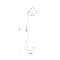 CONO 10 W floor lamp – conical shade, beige, E27 socket - Image 11